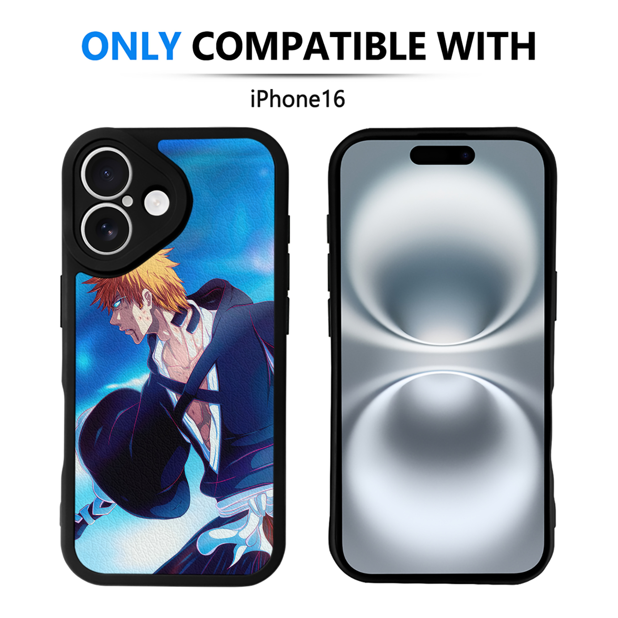 （画像用） ブリーチ BLEACH 【iPhone 16シリーズ対応】シリコンスマホケース（レザー調） 材質：シリコン